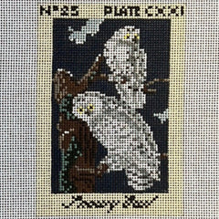 The Gingham Stitchery Kate Woodward Audubon Snowy Owl Needlepoint Canvas