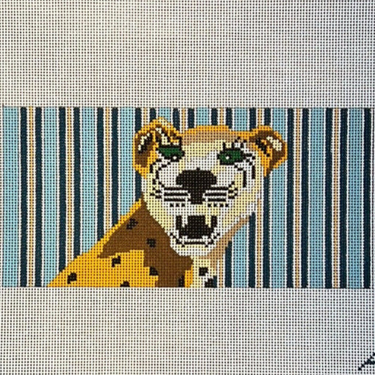 The Gingham Stitchery Amelia Bond Designs Linda On Stripes Needlepoint Canvas