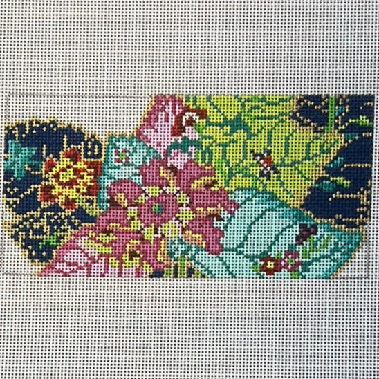 The Gingham Stitchery Kate Woodward Tobacco Leaf Insert Needlepoint Canvas