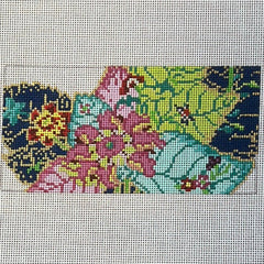The Gingham Stitchery Kate Woodward Tobacco Leaf Insert Needlepoint Canvas