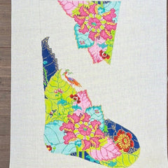 The Gingham Stitchery Kate Woodward Tobacco Leaf Stocking Needlepoint Canvas