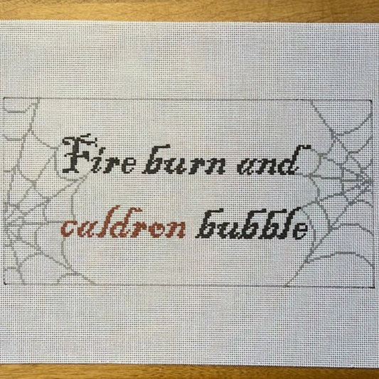 The Gingham Stitchery Kate Woodward Fire Burn And Cauldron Bubble Needlepoint Canvas