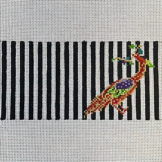 The Gingham Stitchery Kate Woodward Phoenix Stripe Insert Needlepoint Canvas