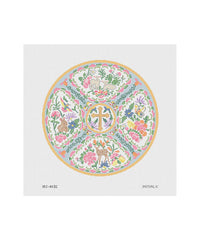Initial K Studio Easter Rose Medallion Needlepoint Canvas