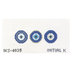 Initial K Studio Evil Eye Needlepoint Canvas