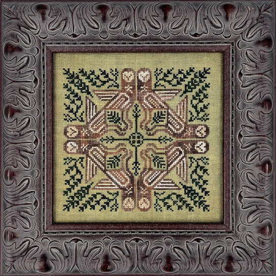 Ink Circles Barn Stars Cross Stitch Pattern