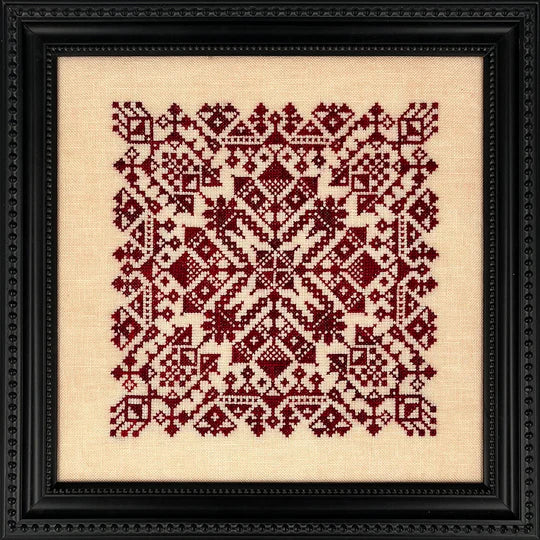 Ink Circles Cranberry Star Cross Stitch Pattern