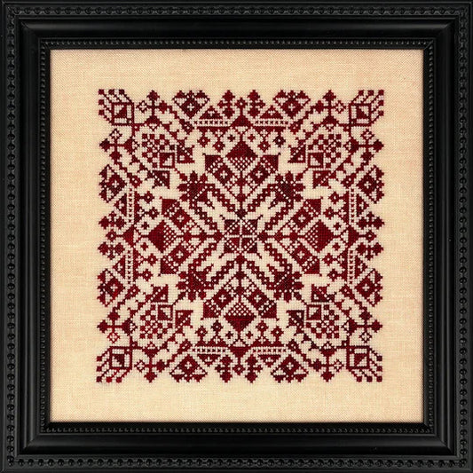 Ink Circles Cranberry Star Cross Stitch Pattern