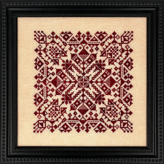 Ink Circles Cranberry Star Cross Stitch Pattern