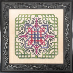 Ink Circles Woven Clover Cross Stitch Pattern