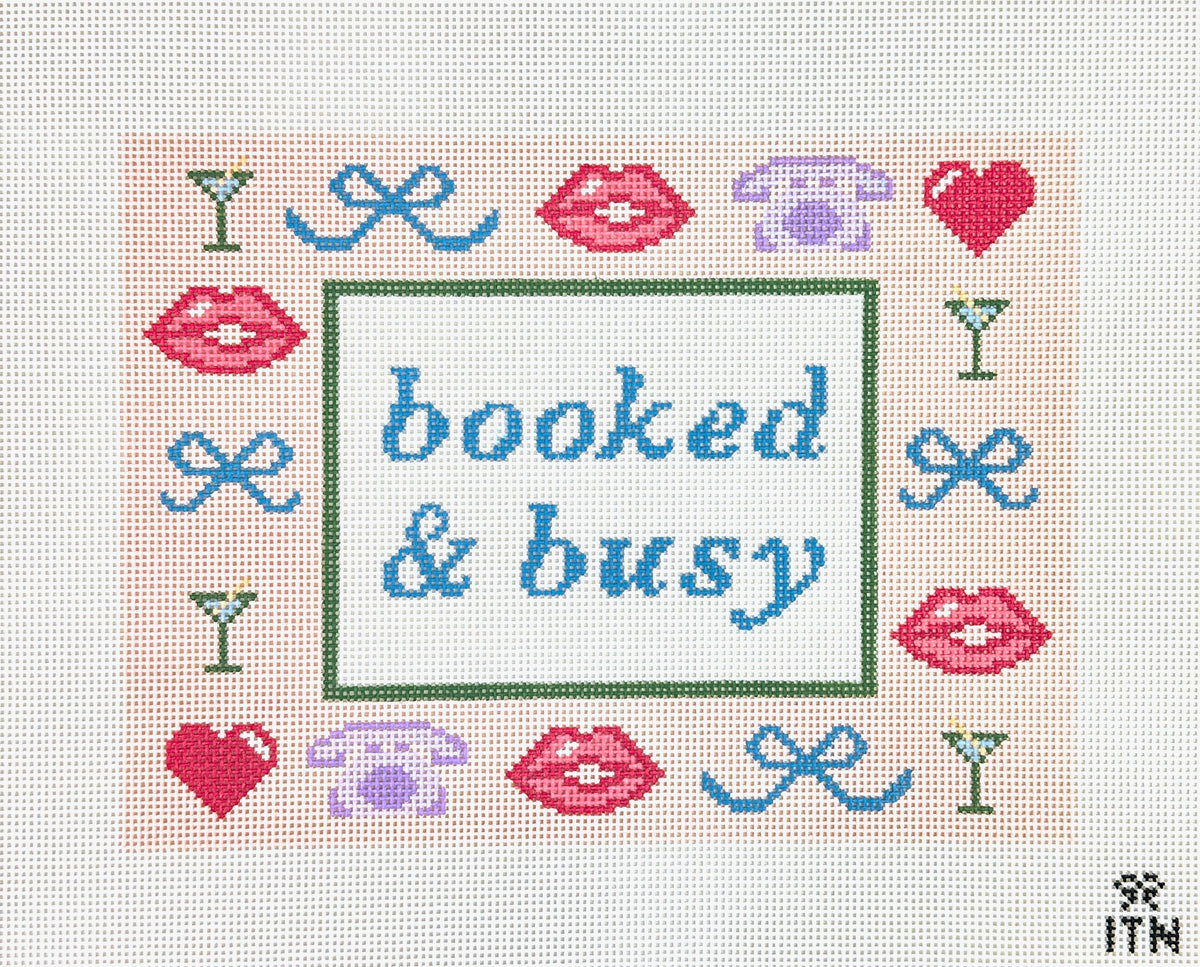 Ivy Thread Booked and Busy Needlepoint  Canvas