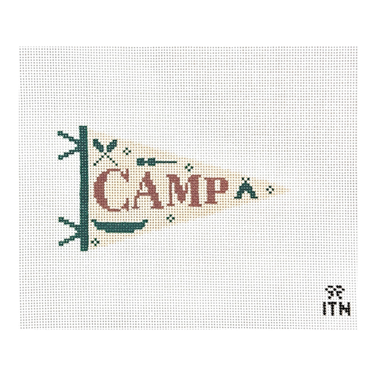 Ivy Thread Camp Pennant Banner Needlepoint Canvas