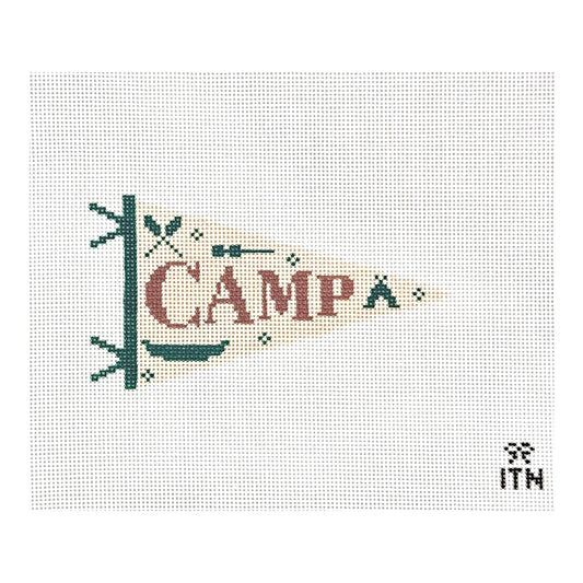 Ivy Thread Camp Pennant Banner Needlepoint Canvas