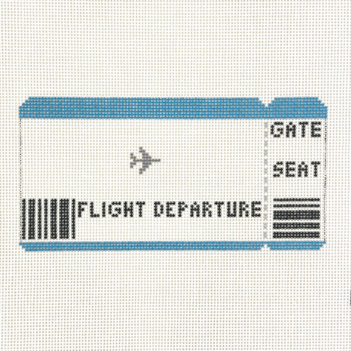 Ivy Thread Plane Ticket Needlepoint Canvas