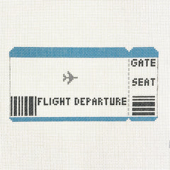 Ivy Thread Plane Ticket Needlepoint Canvas