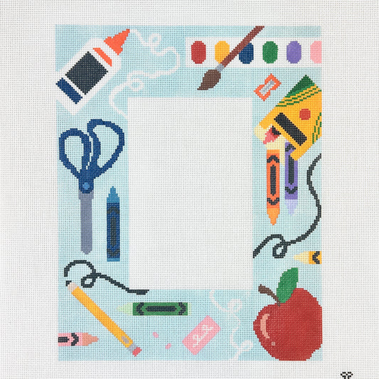 Ivy Thread School Supply Picture Frame Needlepoint Canvas