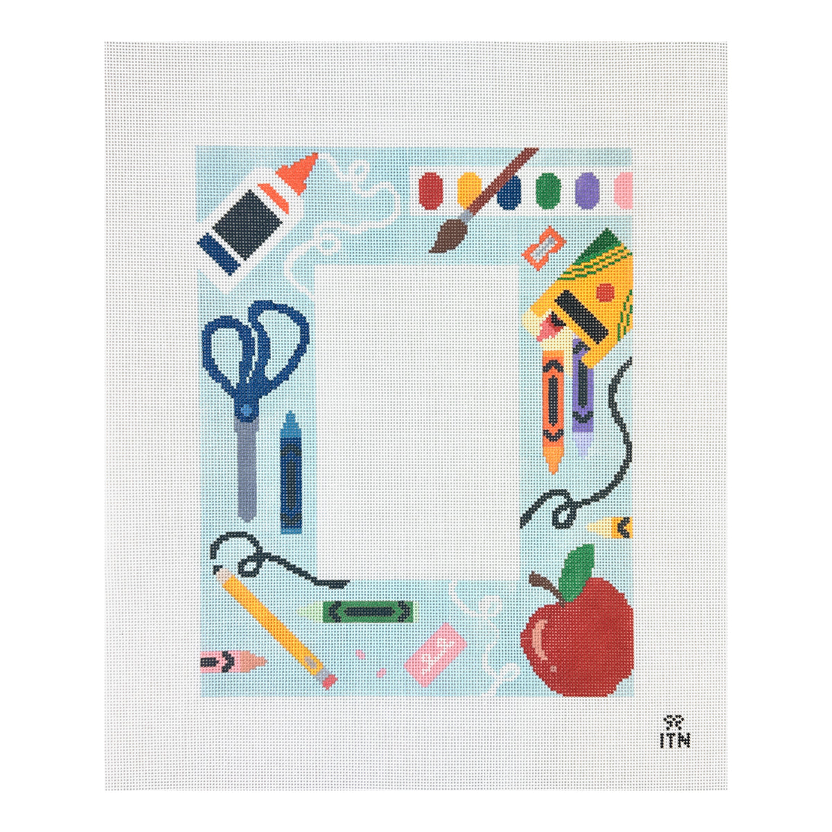Ivy Thread School Supply Picture Frame Needlepoint Canvas