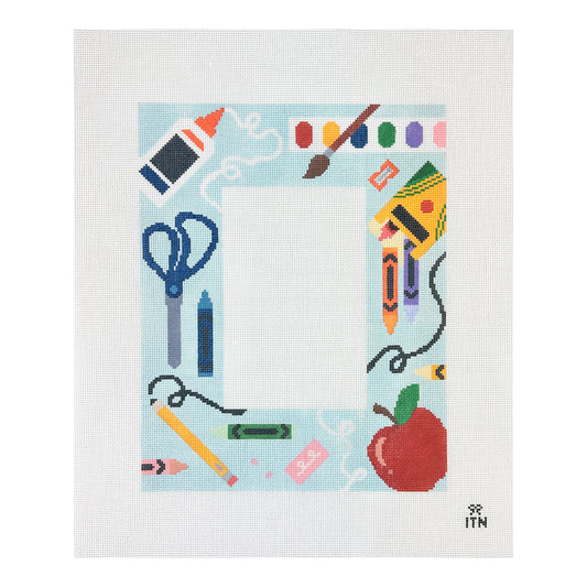 Ivy Thread School Supply Picture Frame Needlepoint Canvas