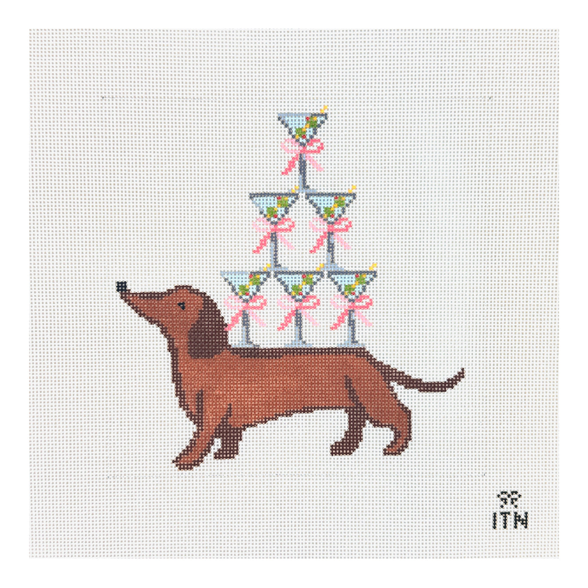 Ivy Thread Weenies and Tinis Needlepoint Canvas