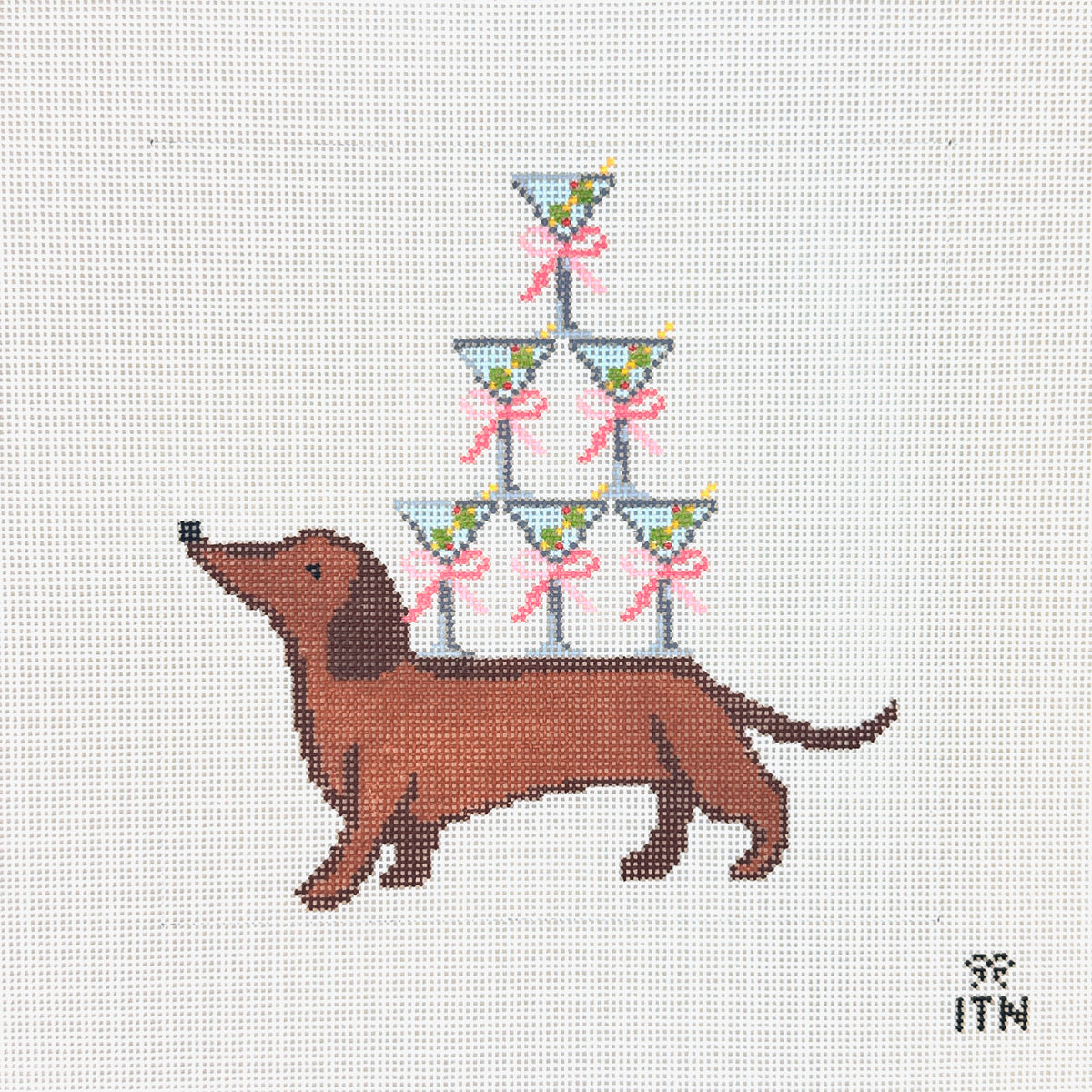 Ivy Thread Weenies and Tinis Needlepoint Canvas