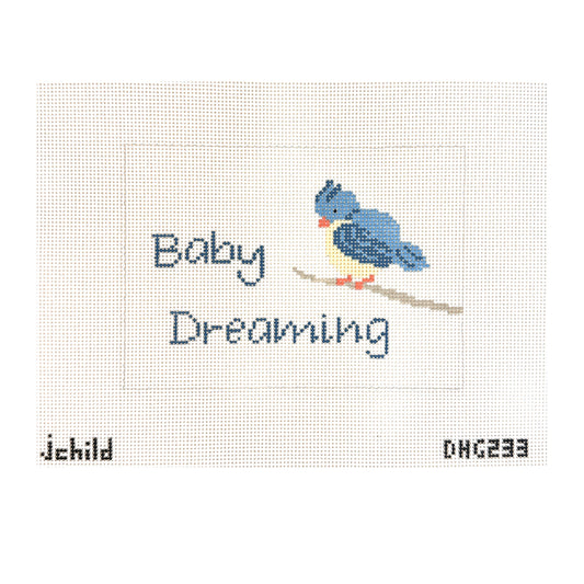 J. Child Designs Baby Dreaming with Blue Bird Needlepoint Canvas