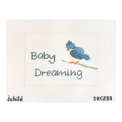 J. Child Designs Baby Dreaming with Blue Bird Needlepoint Canvas