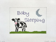 J. Child Designs Baby Sleeping Cow Sign Needlepoint Canvas