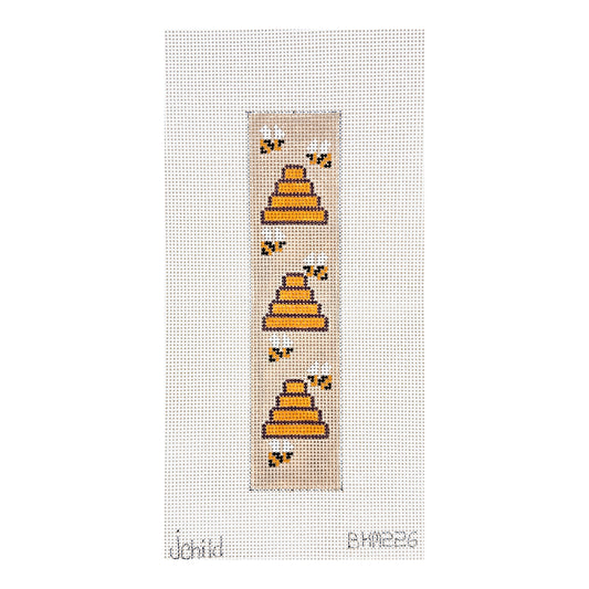 J. Child Designs Bee Skep's Bookmark Needlepoint Canvas