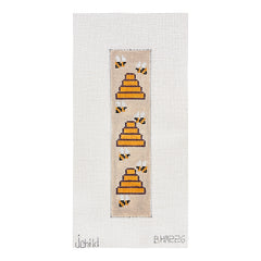 J. Child Designs Bee Skep's Bookmark Needlepoint Canvas