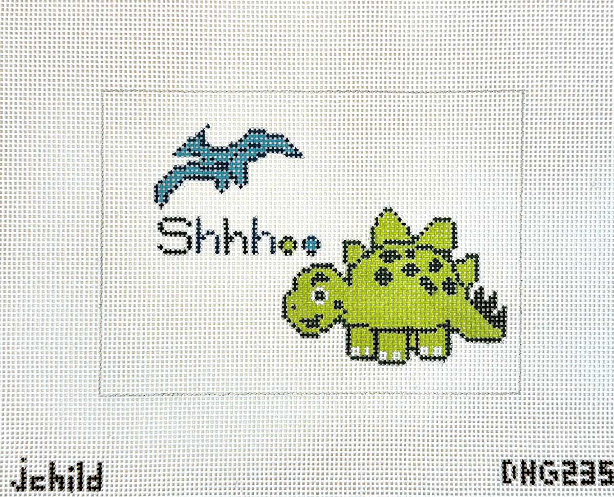 J. Child Designs Dinosaur Sleeping Sign Needlepoint Canvas