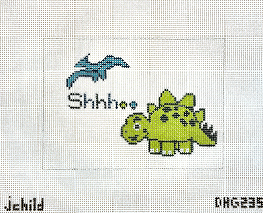 J. Child Designs Dinosaur Sleeping Sign Needlepoint Canvas