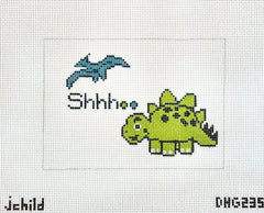 J. Child Designs Dinosaur Sleeping Sign Needlepoint Canvas