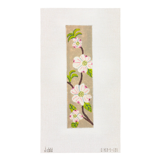 J. Child Designs Dogwood Bookmark Needlepoint Canvas