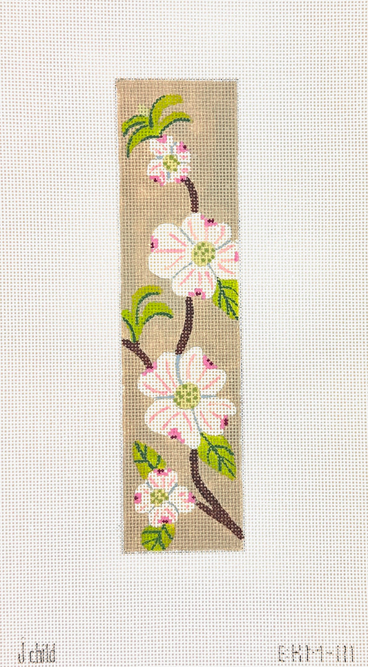 J. Child Designs Dogwood Bookmark Needlepoint Canvas