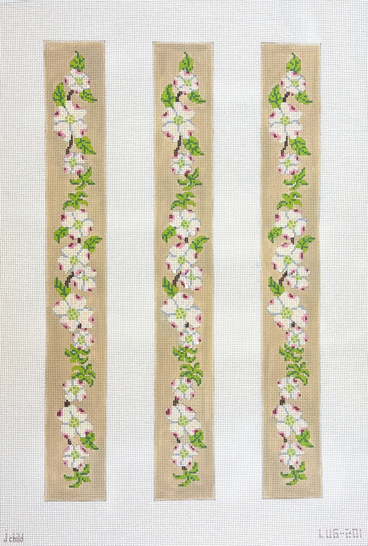 J. Child Designs Dogwood Luggage Straps Needlepoint Canvas