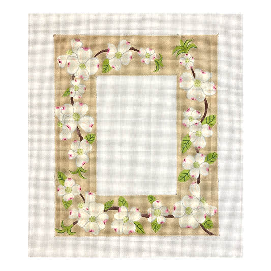 J. Child Designs Dogwood Picture Frame Needlepoint Canvas