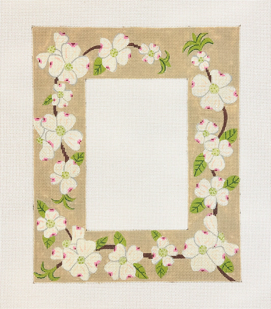 J. Child Designs Dogwood Picture Frame Needlepoint Canvas