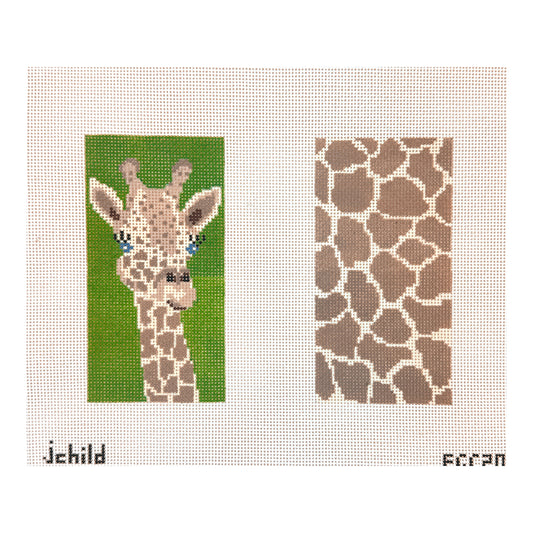 J. Child Designs Giraffe Eyeglass Case Needlepoint Canvas