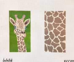 J. Child Designs Giraffe Eyeglass Case Needlepoint Canvas