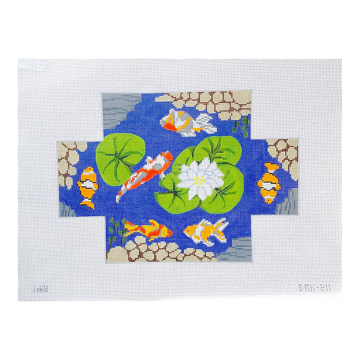 J. Child Designs Koi Brick Cover Needlepoint Canvas