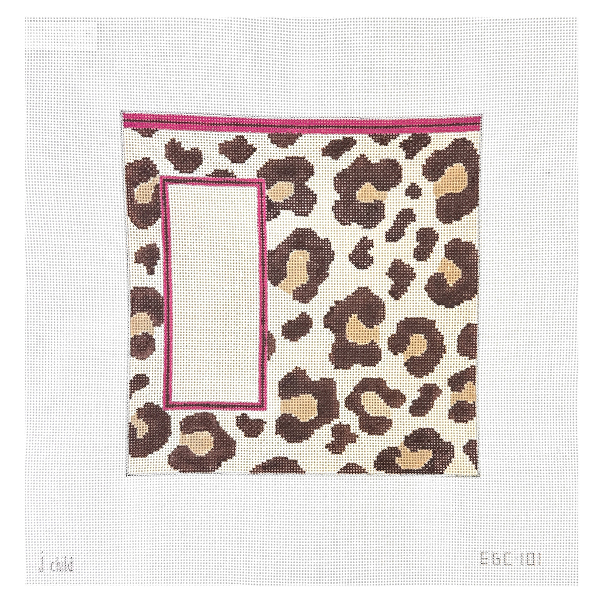 J. Child Designs Leopard Eyeglass Case Needlepoint Canvas