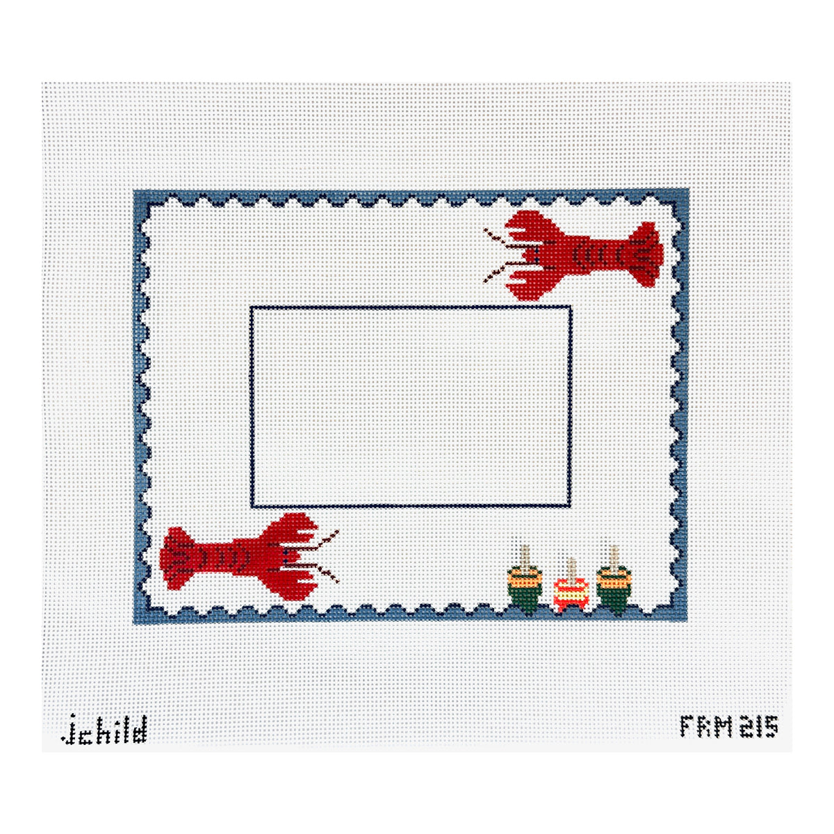J. Child Designs Lobster Frame Needlepoint Canvas