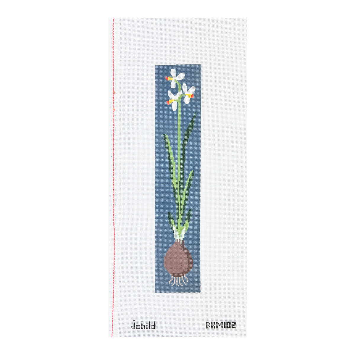 J. Child Designs Paper White Bulb Bookmark Needlepoint Canvas