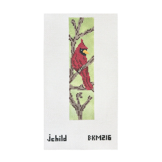 J. Child Designs Red Cardinal Bookmark Needlepoint Canvas