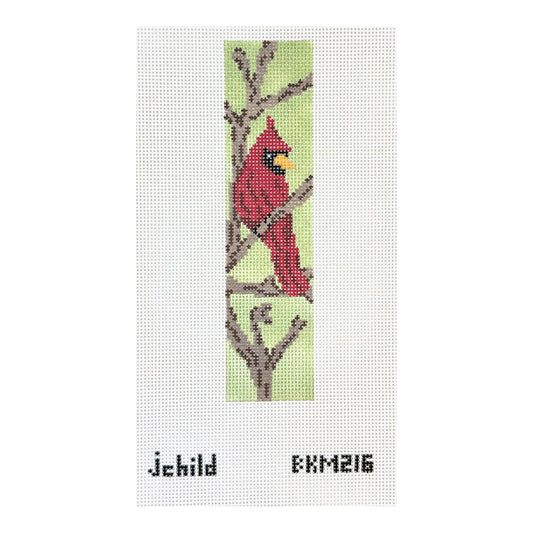 J. Child Designs Red Cardinal Bookmark Needlepoint Canvas