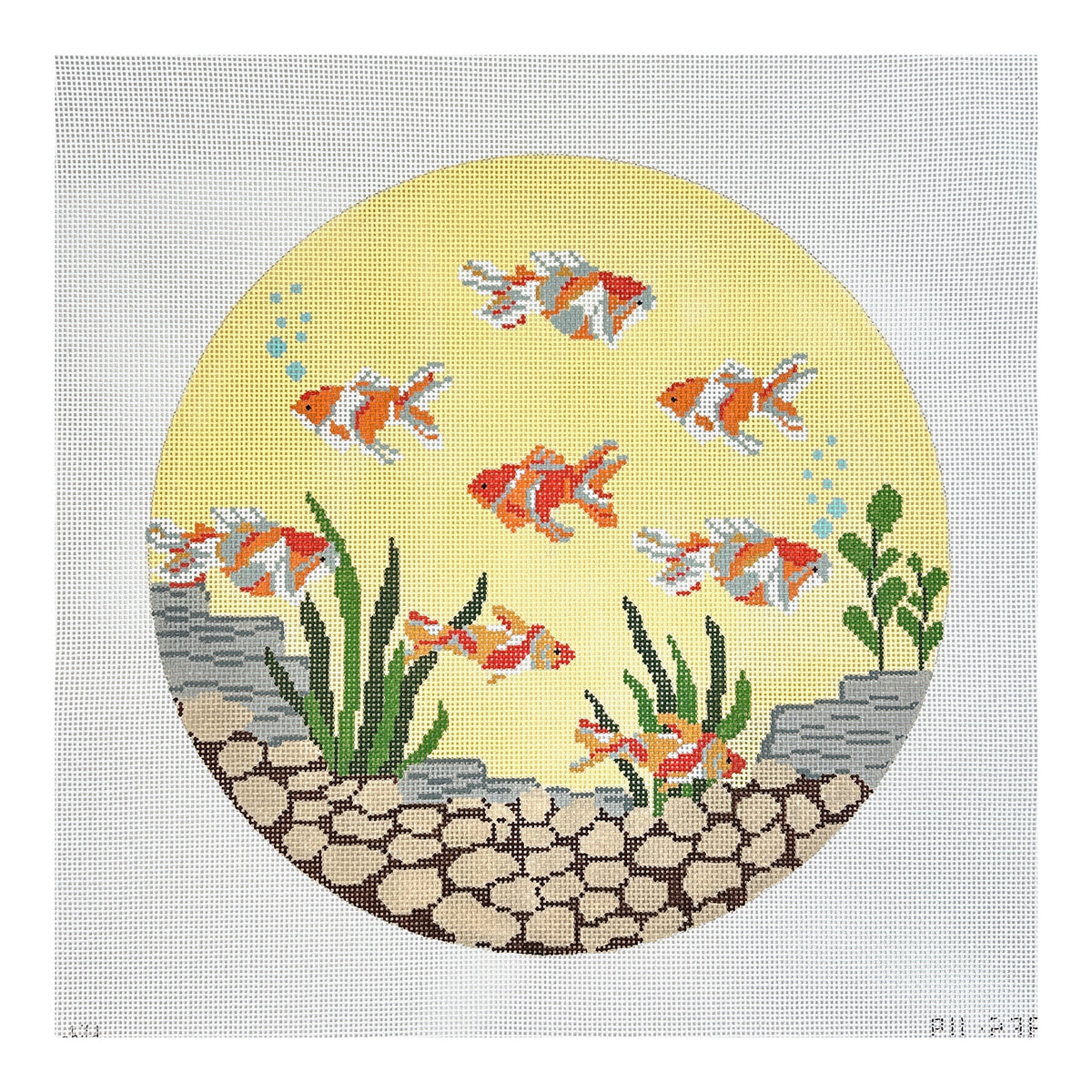 J. Child Designs Round Clownfish Needlepoint Canvas