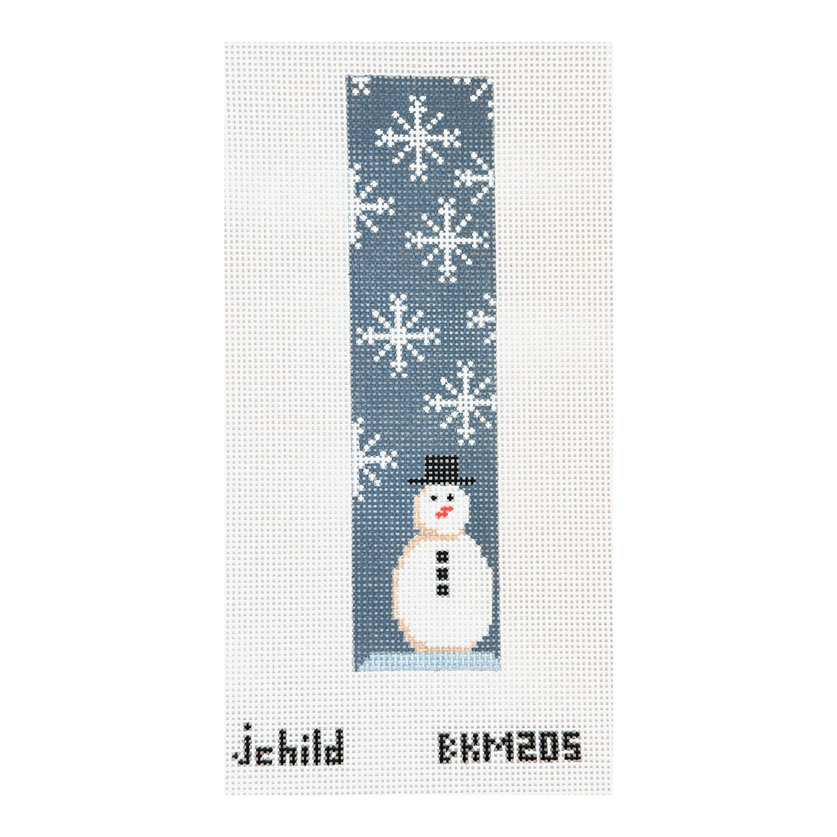 J. Child Designs Snowman Bookmark Needlepoint Canvas - 13M