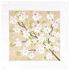 J. Child Dogwood Needlepoint Canvas - Large