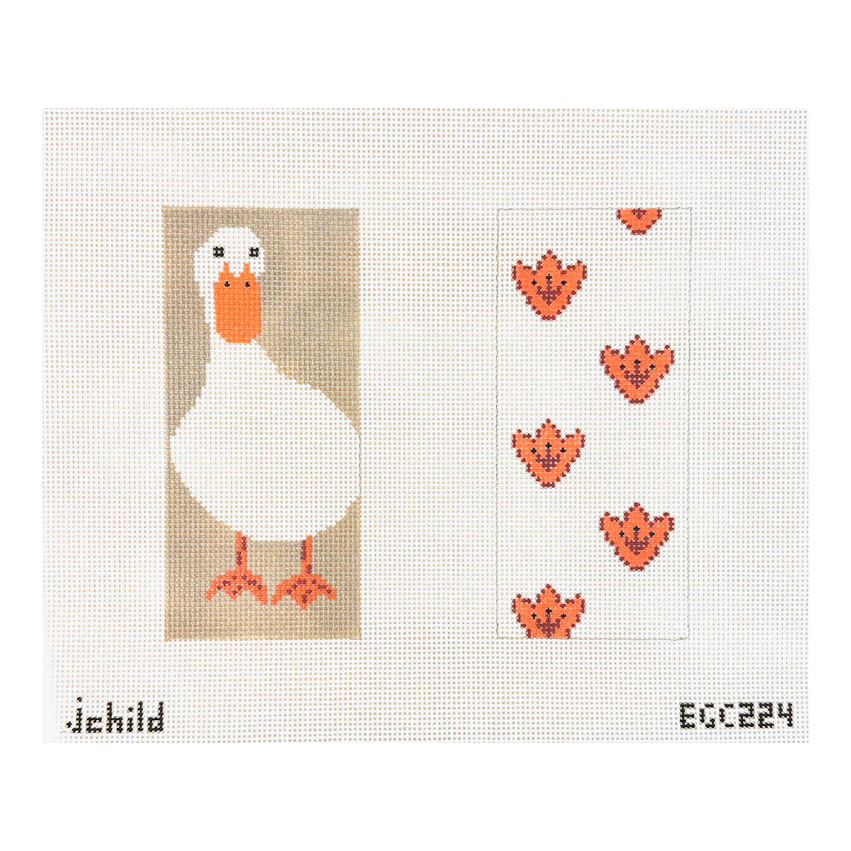 J. Child Quack Eyeglass Case Needlepoint Canvas