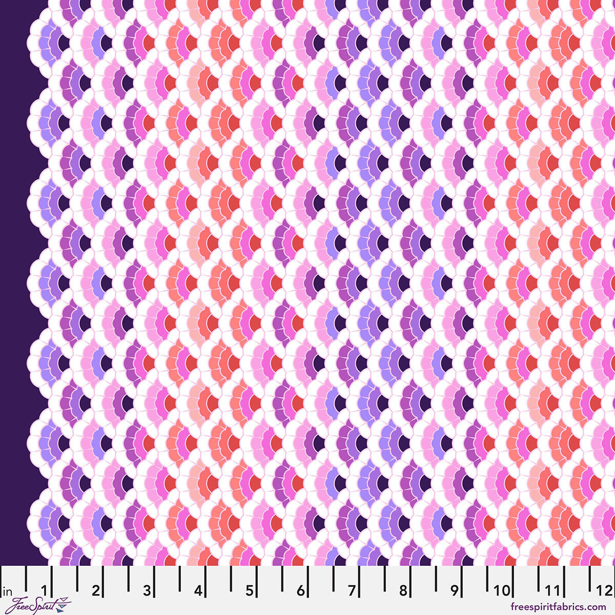 Jaftex Free Spirit Fabrics Aquatic Lace Cotton - Floral Reef Ultraviolet